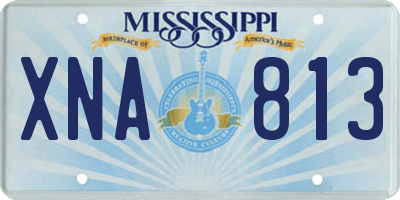 MS license plate XNA813