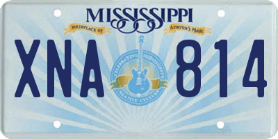 MS license plate XNA814