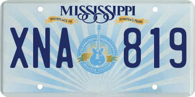 MS license plate XNA819