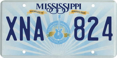 MS license plate XNA824