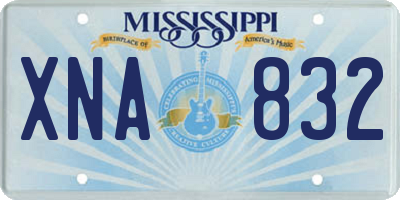 MS license plate XNA832