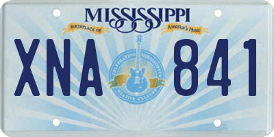 MS license plate XNA841