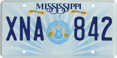 MS license plate XNA842