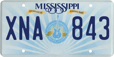 MS license plate XNA843