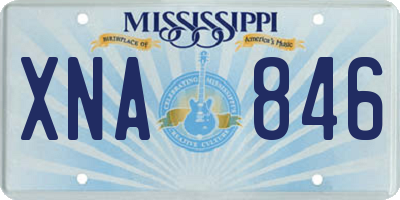 MS license plate XNA846