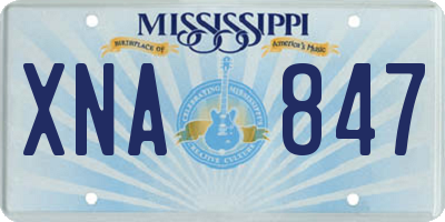 MS license plate XNA847
