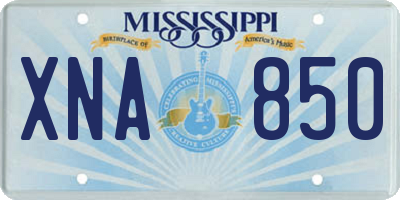 MS license plate XNA850