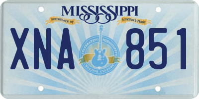 MS license plate XNA851
