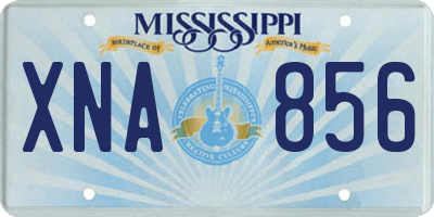 MS license plate XNA856