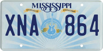 MS license plate XNA864