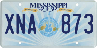 MS license plate XNA873