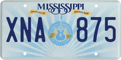 MS license plate XNA875