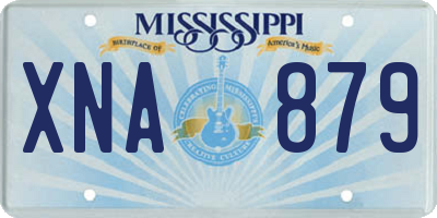 MS license plate XNA879