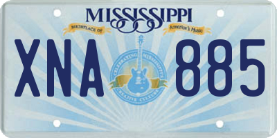 MS license plate XNA885