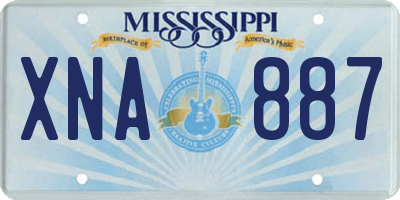 MS license plate XNA887