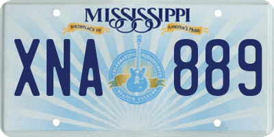 MS license plate XNA889