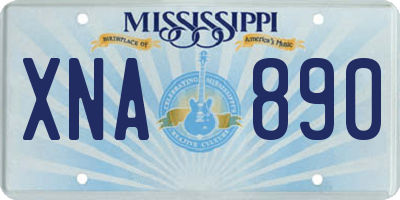 MS license plate XNA890