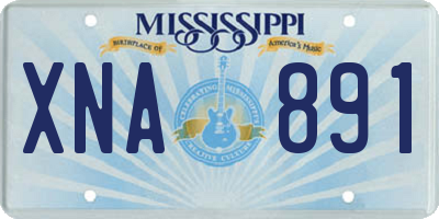 MS license plate XNA891