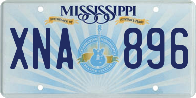 MS license plate XNA896