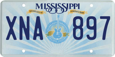 MS license plate XNA897