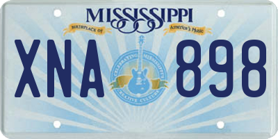 MS license plate XNA898