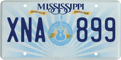 MS license plate XNA899
