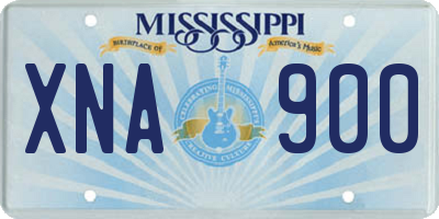 MS license plate XNA900