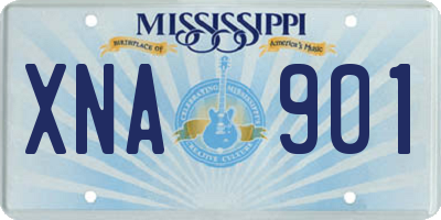 MS license plate XNA901