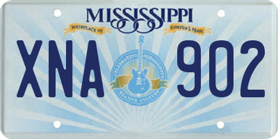 MS license plate XNA902