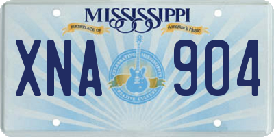 MS license plate XNA904