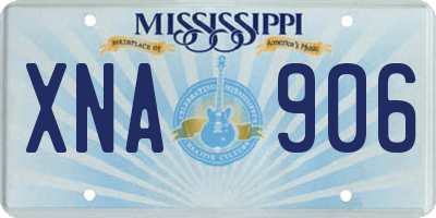 MS license plate XNA906