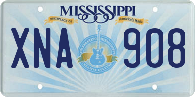 MS license plate XNA908