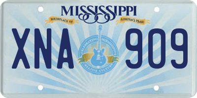 MS license plate XNA909