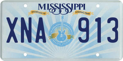 MS license plate XNA913