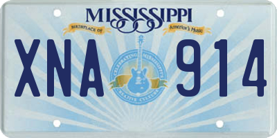 MS license plate XNA914