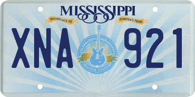 MS license plate XNA921