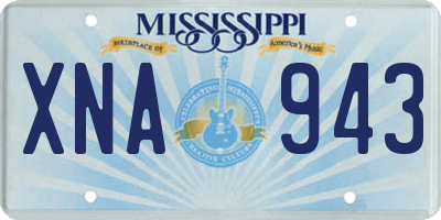 MS license plate XNA943