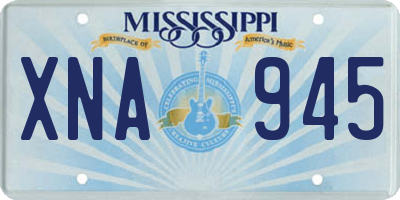 MS license plate XNA945