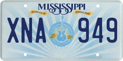 MS license plate XNA949