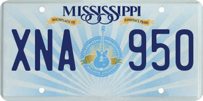 MS license plate XNA950