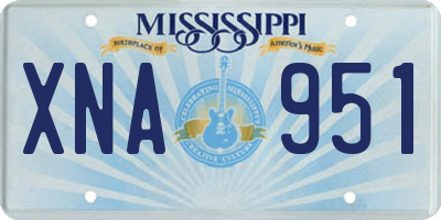 MS license plate XNA951