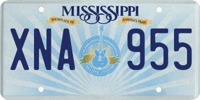 MS license plate XNA955