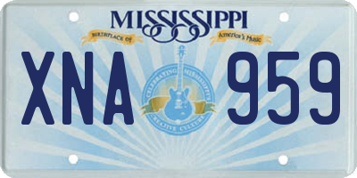 MS license plate XNA959