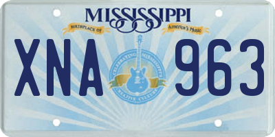 MS license plate XNA963