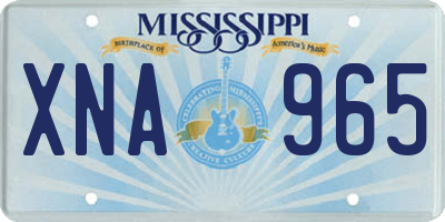 MS license plate XNA965