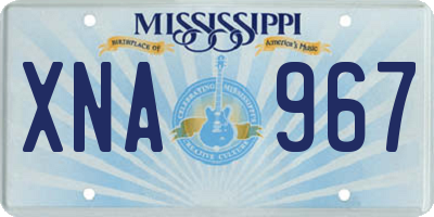 MS license plate XNA967