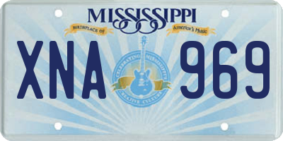 MS license plate XNA969