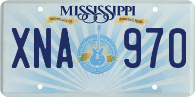 MS license plate XNA970