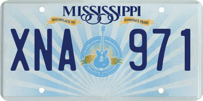 MS license plate XNA971