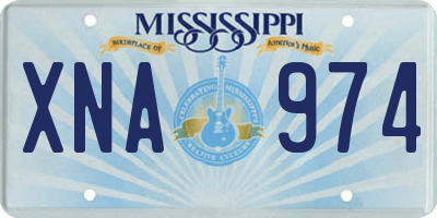 MS license plate XNA974